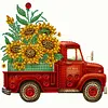 (Multi-Style)Sunflower Vintage Car-Partial Special Shaped Diamond Painting 30*30CM