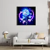 Blue Rose-Paint by Numbers Acrylic Painting 20*20cm