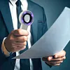60X Handheld Magnifier with LED Light Illuminated Magnifying Glass for Reading