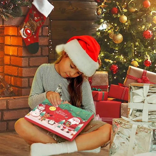 Calendrier De Compte &agrave; Rebours 24 jours Bricolage Perl&eacute; Bo&icirc;te Aveugle Cadeau De No&euml;l Bracelet