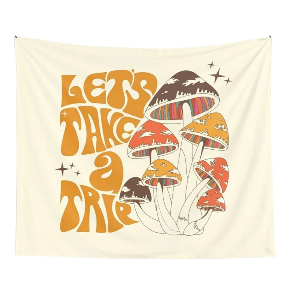 Mushroom Tapestry Wall Decor Girls Room Wall Hanging Aesthetic Room Abstract Trippy Tapestry Wall Hanging Home Dorm FantasyDecor