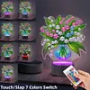 Acrylic Double Sided Butterfly Vase Diamond Painting LED Night Light Kit