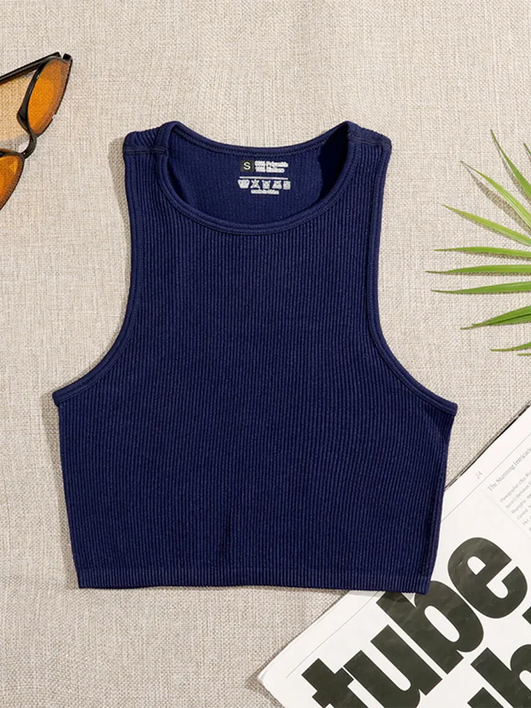 Churchf Churchf Hot Style Sports Yoga Top Nylon Fitness Running Moisture And Sweat-Breathing Seamless Knit Vest