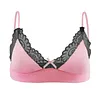Men's Sissy Lingerie Lace Underwear Floral Bra Bowknot Strappy Bra Top Crossdressing Nightwear
