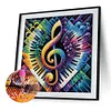 Peinture diamant en forme de notes_special de piano-30*30cm