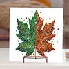 6PCS Diamond Painting Autumn Pattern Greeting Cards Congratulations Cards