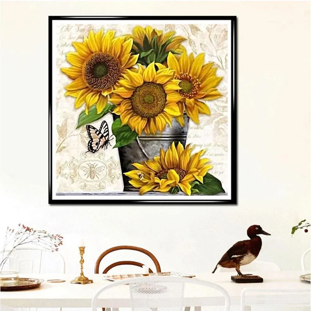 Diamond Painting - Full Round Drill - Tenacious Sunflower