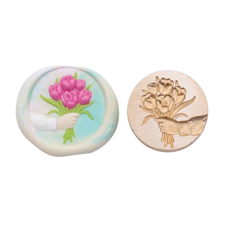 Diy Fire Lacquer Round Sealing Wax Stamp Head gbfke