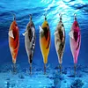 5Pcs Luminous Squid Jig Hook Fishing Lure Wood Shrimp Cuttlefish Hard Bait (002)