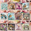 12pcs Diamond Painting Birthday Greeting Card Set with Envelope Daily Wishing Cards for Birthdays Thanksgiving & Special Occasion