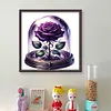 Purple Rose-11CT Stamped Cross Stitch 50*50cm/19.69*19.69in