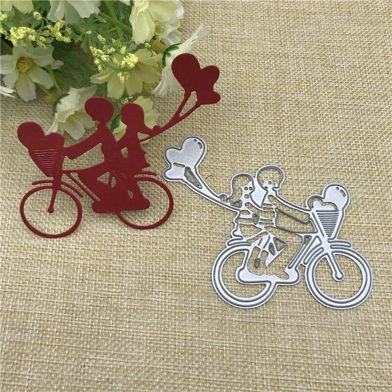DIY Bicycle love Metal Cutting Dies Stencils For Card Making Decorative Embossing Suit Paper Cards Stamp DIY