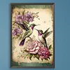 Hummingbird  Flowers-Paint by Numbers Acrylic Painting 40*60CM(Poster style）