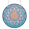 Diamond Painting Stained Glass Mandala Flower Pendant