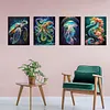 4Pack Sea Animals-Full Round Diamond Painting(30x40cm)