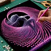 (30x30cm)DIY Dancing Girl Pearl Painting Kit With Inner Frame Home Decor
