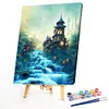 Quiet Night Trickle-Paint by Numbers Acrylic Painting 30*40CM