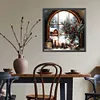 (US Local)Xmas Snow View-Full Round Diamond Painting(40x40cm)