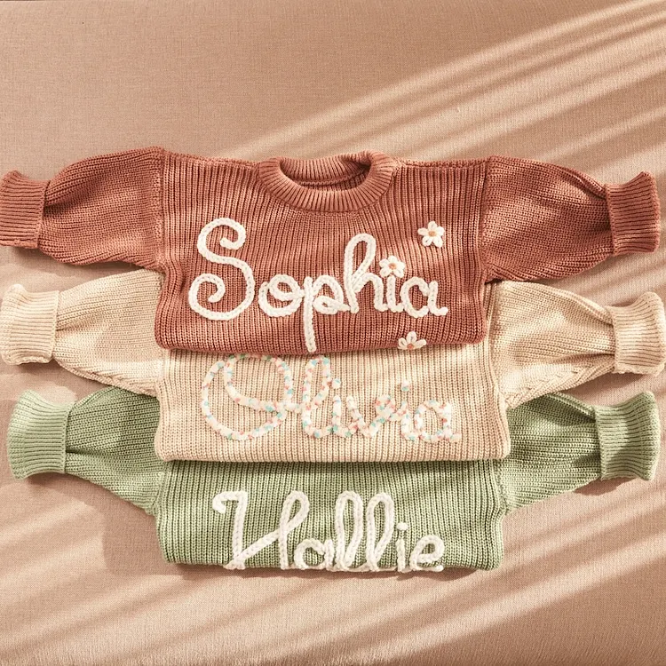 Personalized Baby Name Sweater