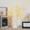 LED Tree Lights with 35 Flowers Decorative Tree Bedside Light USB/Battery Operated Artificial Trees Lamp for Party Spring Tabletop Decoration