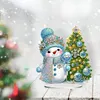 (US Local)Snowman Print DIY Desktop Diamond Art Kits for Home Office Desktop Decor