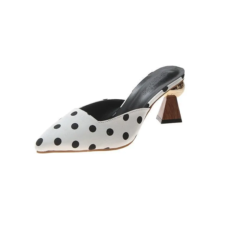Comemore New 2022 Mules Black Pumps High Heels for Women Dress Flip Flops Women's Slippers Summer Female Sliders Shoes for Girls