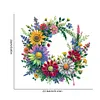 (US Local)Acrylic Special Shaped Daisy Wreath DIY Diamond Painting Hanging Ornaments Kit