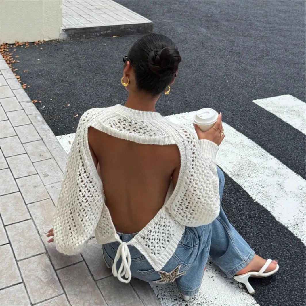 Athvotar Athvotar Autumn And Winter New V Collar Wear Loose Lazy Breeze Knitted Sweater Skirt