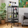 [US Local Warehouse] 60 Inch Large Bird Cage with Play Top and Rolling Stand Metal Parakeet Cage
