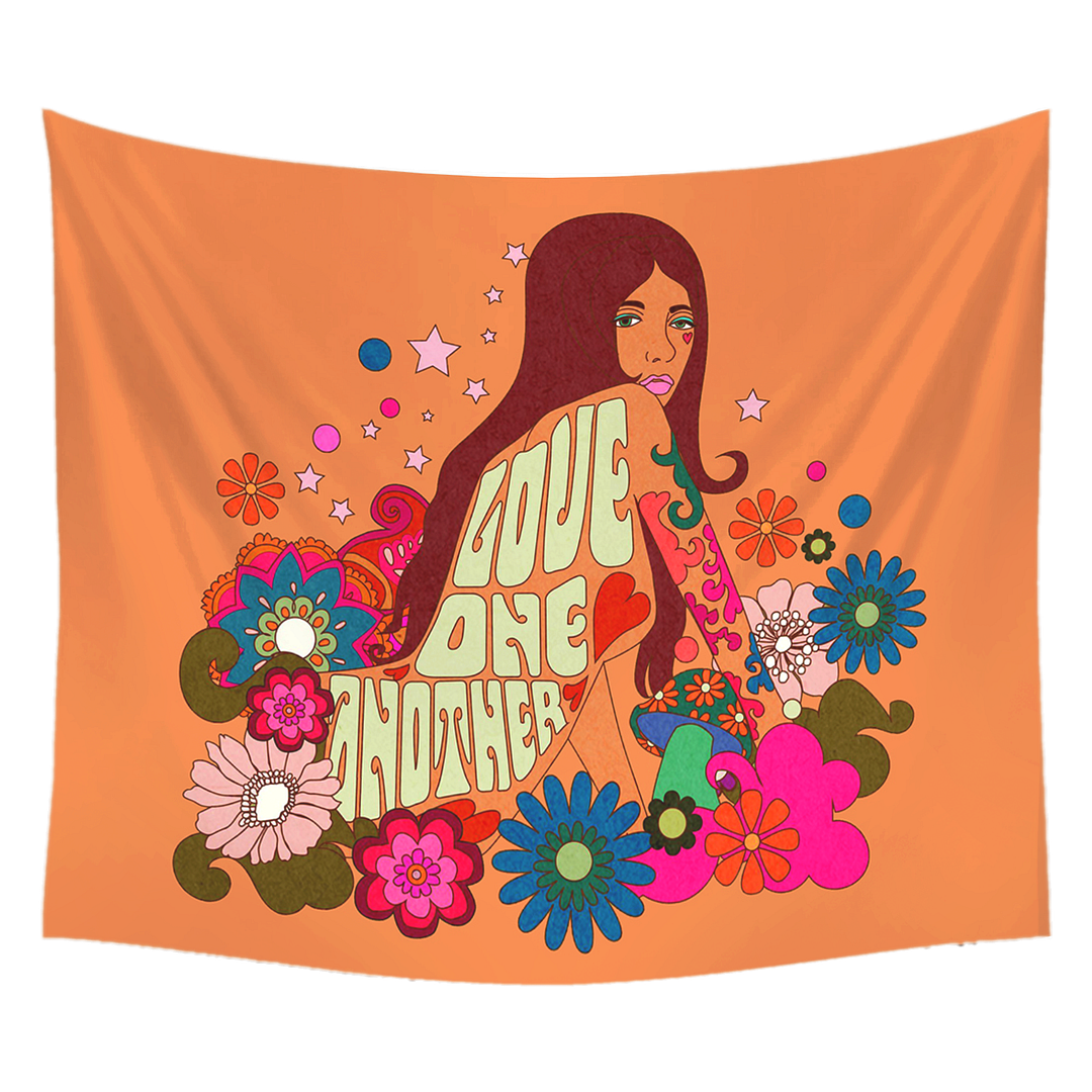 80S Vintage Wall Tapestry Hanging Decor for Girls Dorm Roon Decoration Rainbow INS Trippy Tapestry Psychedelic Wall Covering