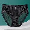 Lace underwear men's satin ice silk seamless briefs