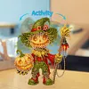 Halloween-Vogelscheuche aus Acryl (Kopf sch&uuml;tteln) &ndash; 5D-Bastelornament zum Selbermachen