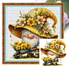 Yellow Flower Goblin-11CT Stamped Cross Stitch 45*45cm