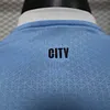 2025-2026 Long Sleeve Player Version Manchester City Home Football Shirt 1:1 Thai Quality