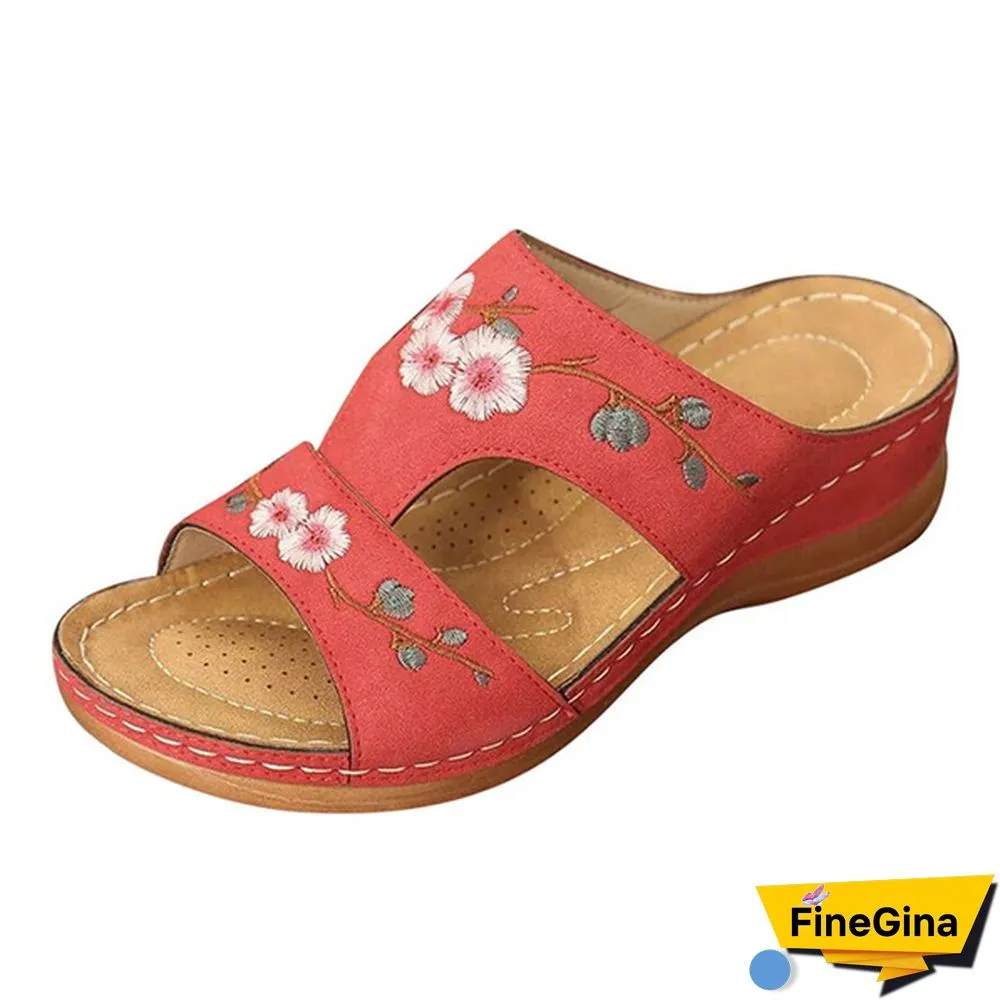 Summer Heighten Slippers Thick-Soled Non-Slip Pu Slippers Women's Outdoor Casual Slippers