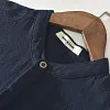 Chemise en lin &agrave; col en V et manches courtes pour hommes