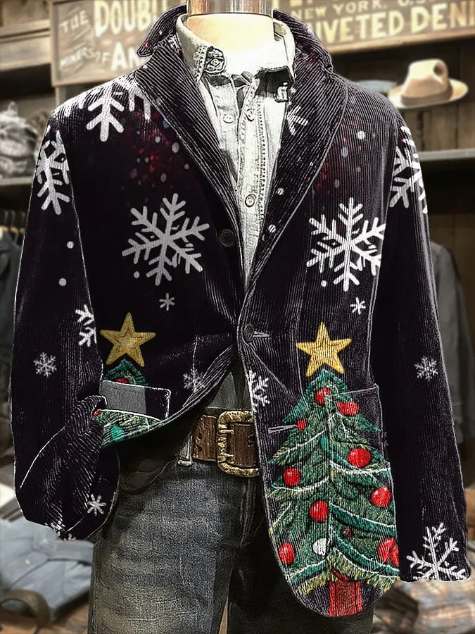 Men's Retro Christmas Casual Blazer 