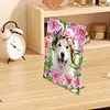 Special Shape Pink Lily Table Top Diamond Painting Frame Kits for Families