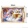 DIY Diamond Painting Wooden Tray Food Tray with Handle Living Room Decoration Donut Wooden Tray Kit