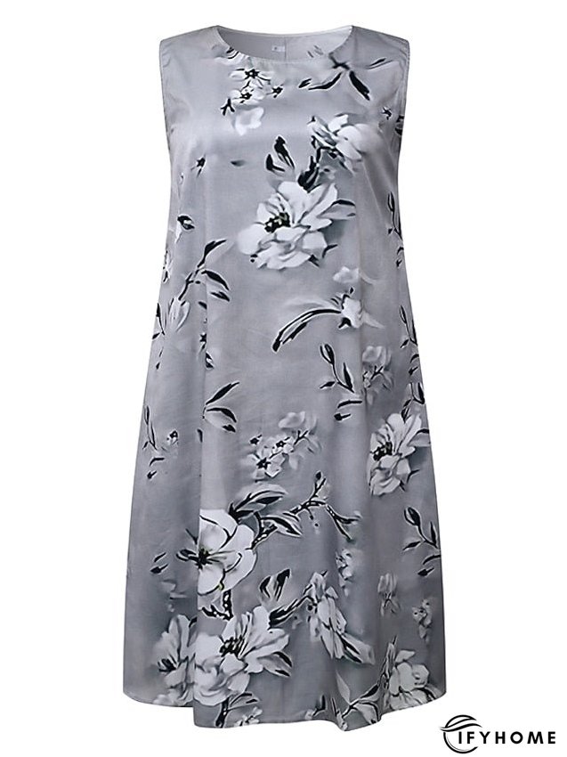 Women's Plus Size Curve Two Piece Dress Floral Round Neck Print 3 4 Length Sleeve Spring Summer Work Casual Midi Dress Casual Daily Dress | IFYHOME