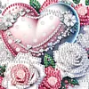 (US Local)2Pcs Love Rose Special Shape Diamond Painting Hanging Pendants for Wall Window
