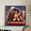 Girl And Elf-14CT Stamped Cross Stitch 40*40cm/15.75*15.75in