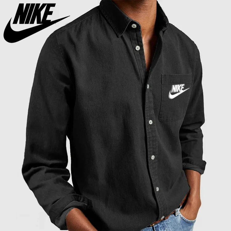 &Uacute;j őszi f&eacute;rfi hossz&uacute; ujj&uacute; ing hajt&oacute;k&aacute;s NIKE