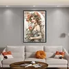 >SALE<Full Embroidery Eco-cotton Thread 11CT Print Rose Girl Cross Stitch Kit 40x60cm
