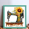 Sewing Machine-11CT Stamped Cross Stitch 45*45cm/17.72*17.72in
