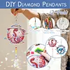 2pcs DIY Diamond Painting Seahorse Turtle Wind Chimes Crystal Window Suncatcher Craft Set Birthday Gifts Home Garden Decor