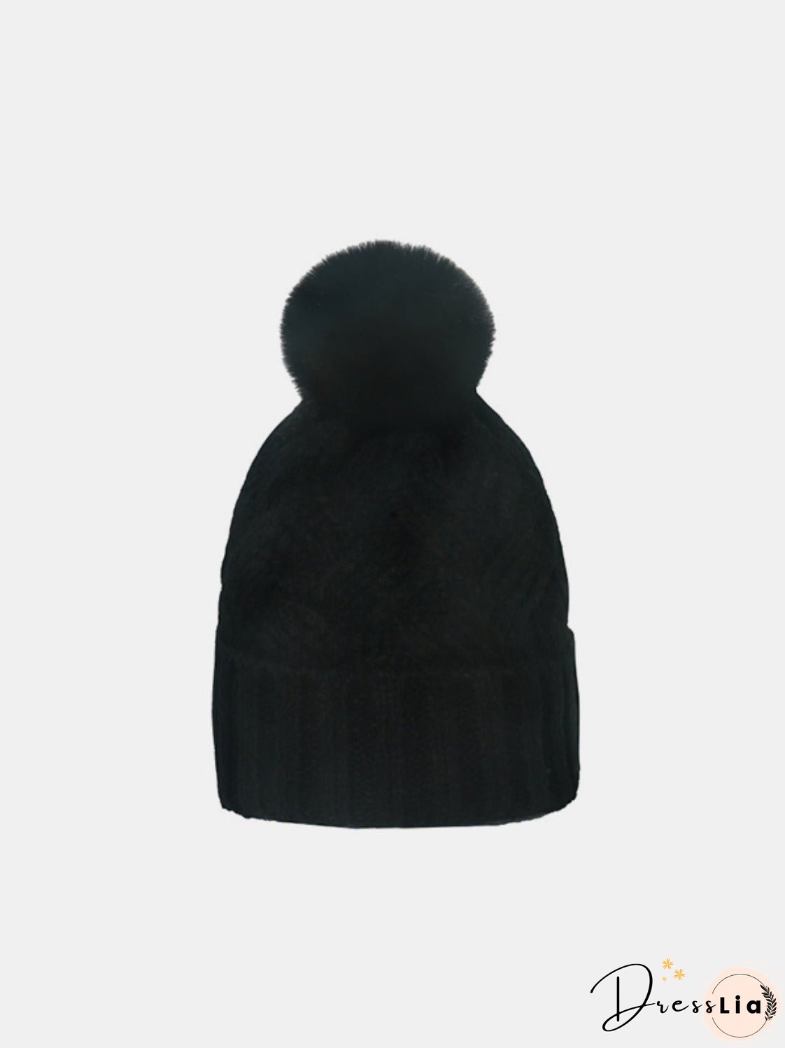 Roll Rim Cable-Knit Hat
