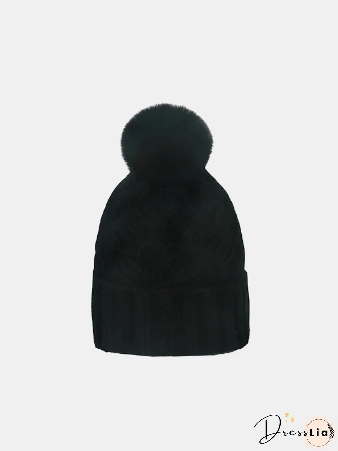 Roll Rim Cable-Knit Hat