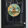 (US Local)DIY Acrylic Single Sided Diamond Painting Hanging Pendant Home Decor (Flower Bees )