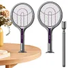 Rotating Head Bug Zapper Racket 2 in 1 Electric Fly Swatter for Indoor Outdoor